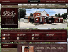 Tablet Screenshot of lileyfuneralhomes.com
